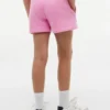 Pantaloncini in felpa con bandiera tono su tono per bambini Pantaloncini in felpa con bandiera tono su tono per bambini