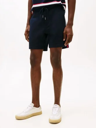 Pantaloncini in felpa con logo bandiera
