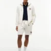 Pantaloncini in felpa con logo bandiera ondulata, vestibilità regolare Pantaloncini in felpa con logo bandiera ondulata, vestibilità regolare