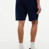 Pantaloncini in felpa con logo bandiera ondulata, vestibilità regolare Pantaloncini in felpa con logo bandiera ondulata, vestibilità regolare