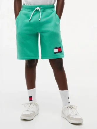 Pantaloncini in felpa con logo bandiera per bambini