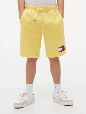 Pantaloncini in felpa con logo bandiera per bambini