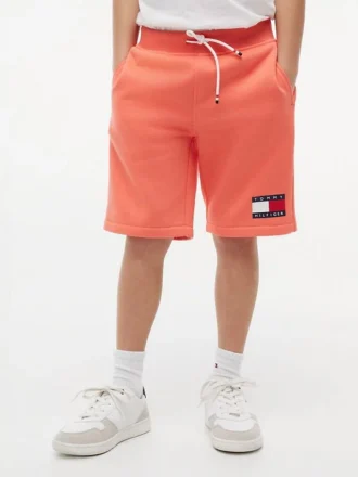 Pantaloncini in felpa con logo bandiera per bambini