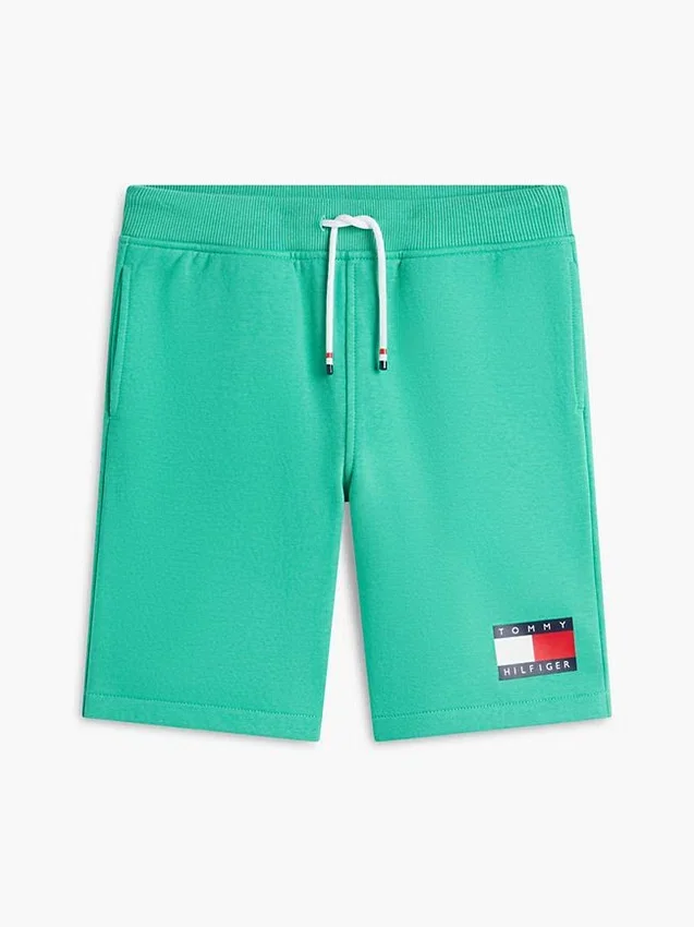 Pantaloncini in felpa con logo bandiera per bambini Pantaloncini in felpa con logo bandiera per bambini