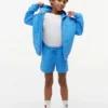 Pantaloncini in felpa con logo bandiera tono su tono per bambini Pantaloncini in felpa con logo bandiera tono su tono per bambini