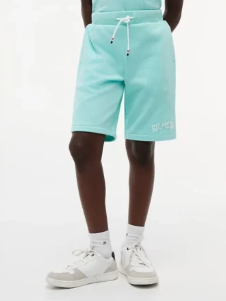 Pantaloncini in felpa con logo Hilfiger per bambini Pantaloncini in felpa con logo Hilfiger per bambini