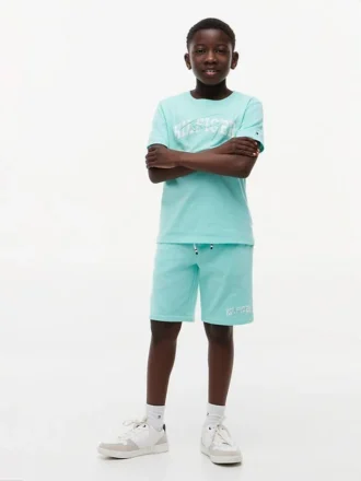 Pantaloncini in felpa con logo Hilfiger per bambini Pantaloncini in felpa con logo Hilfiger per bambini