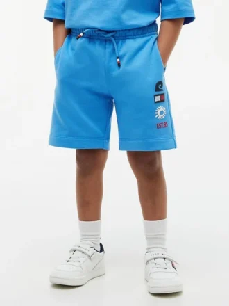 Pantaloncini in felpa con logo Sun & Wave per bambini