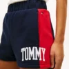 Pantaloncini in felpa con logo Tommy e blocchi di colore
