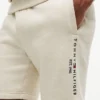 Pantaloncini in felpa con logo Tommy ricamato Pantaloncini in felpa con logo Tommy ricamato