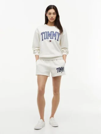 Pantaloncini in felpa con logo Varsity Tommy