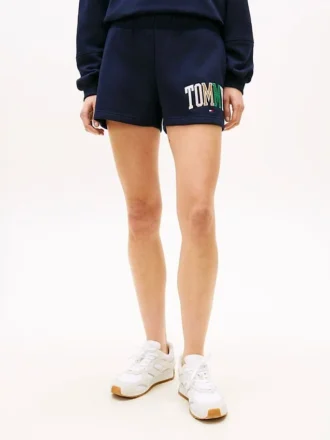 Pantaloncini in felpa multicolore con logo Tommy