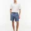 Pantaloncini in misto cotone e lino con vestibilità regolare da 7″