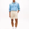 Pantaloncini in misto cotone e lino con vestibilità regolare da 7″