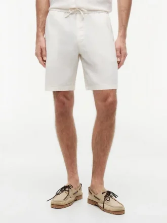 Pantaloncini in misto lino Regular Fit da 8″
