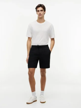 Pantaloncini in misto lino Regular Fit da 8″