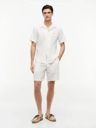 Pantaloncini in misto lino Regular Fit da 8″