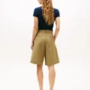 Pantaloncini in popeline plissettato Pantaloncini in popeline plissettato