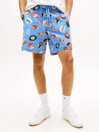 Pantaloncini in popeline stampato Tommy Jeans