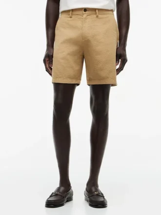 Pantaloncini in seersucker Regular Fit da 7″
