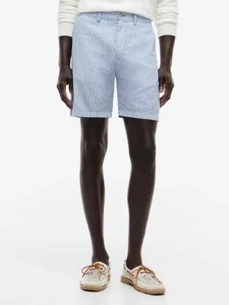 Pantaloncini in seersucker Regular Fit da 7″