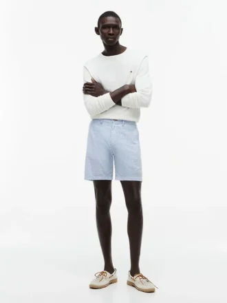 Pantaloncini in seersucker Regular Fit da 7″