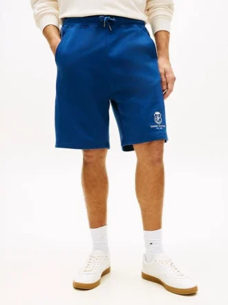 Pantaloncini in spugna con monogramma