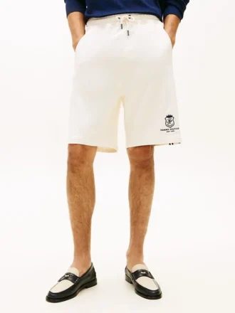 Pantaloncini in spugna con monogramma