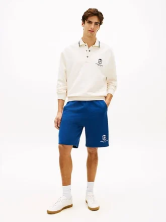 Pantaloncini in spugna con monogramma