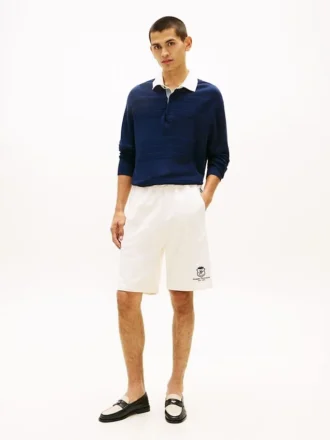 Pantaloncini in spugna con monogramma