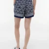 Pantaloncini in voile con monogramma script all-over Pantaloncini in voile con monogramma script all-over