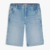 Pantaloncini larghi in denim stile marinaro per bambini Pantaloncini larghi in denim stile marinaro per bambini