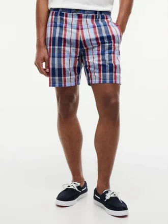Pantaloncini Madras da 7″ con vestibilità regolare