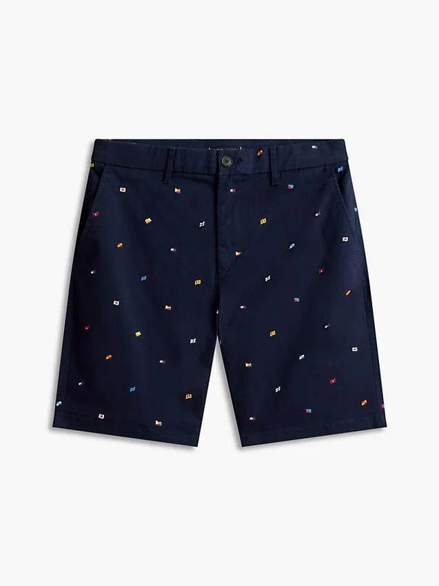 Pantaloncini Regular Fit da 9″ con stampa bandiera da vela Pantaloncini Regular Fit da 9″ con stampa bandiera da vela