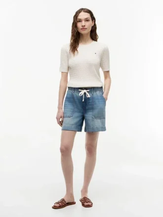 Pantaloncini utility in denim