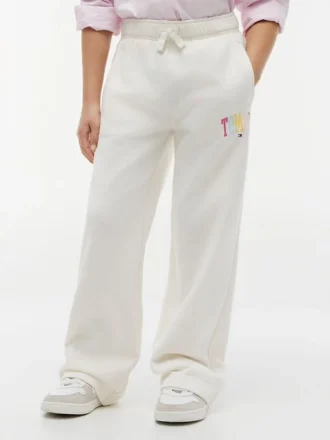 Pantaloni a gamba larga con logo Tommy per bambini