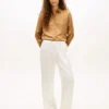 Pantaloni a gamba larga in raso elasticizzato Pantaloni a gamba larga in raso elasticizzato