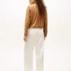 Pantaloni a gamba larga in raso elasticizzato Pantaloni a gamba larga in raso elasticizzato