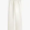 Pantaloni a gamba larga in raso elasticizzato Pantaloni a gamba larga in raso elasticizzato