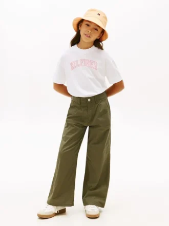 Pantaloni a vita alta e gamba larga per bambini