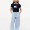 Pantaloni a vita alta e gamba larga per bambini