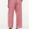 Pantaloni a vita elastica in misto lino a quadretti Pantaloni a vita elastica in misto lino a quadretti