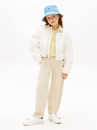 Pantaloni a zampa con cintura per bambina