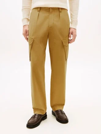 Pantaloni cargo dritti tinti in capo Pantaloni cargo dritti tinti in capo