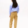 Pantaloni cargo jogger in chino elasticizzato per bambini