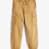 Pantaloni cargo jogger in chino elasticizzato per bambini