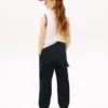Pantaloni cargo jogger in chino elasticizzato per bambini