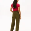 Pantaloni cargo jogger in chino elasticizzato per bambini