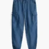 Pantaloni cargo jogger in chino elasticizzato per bambini