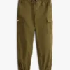Pantaloni cargo jogger in chino elasticizzato per bambini